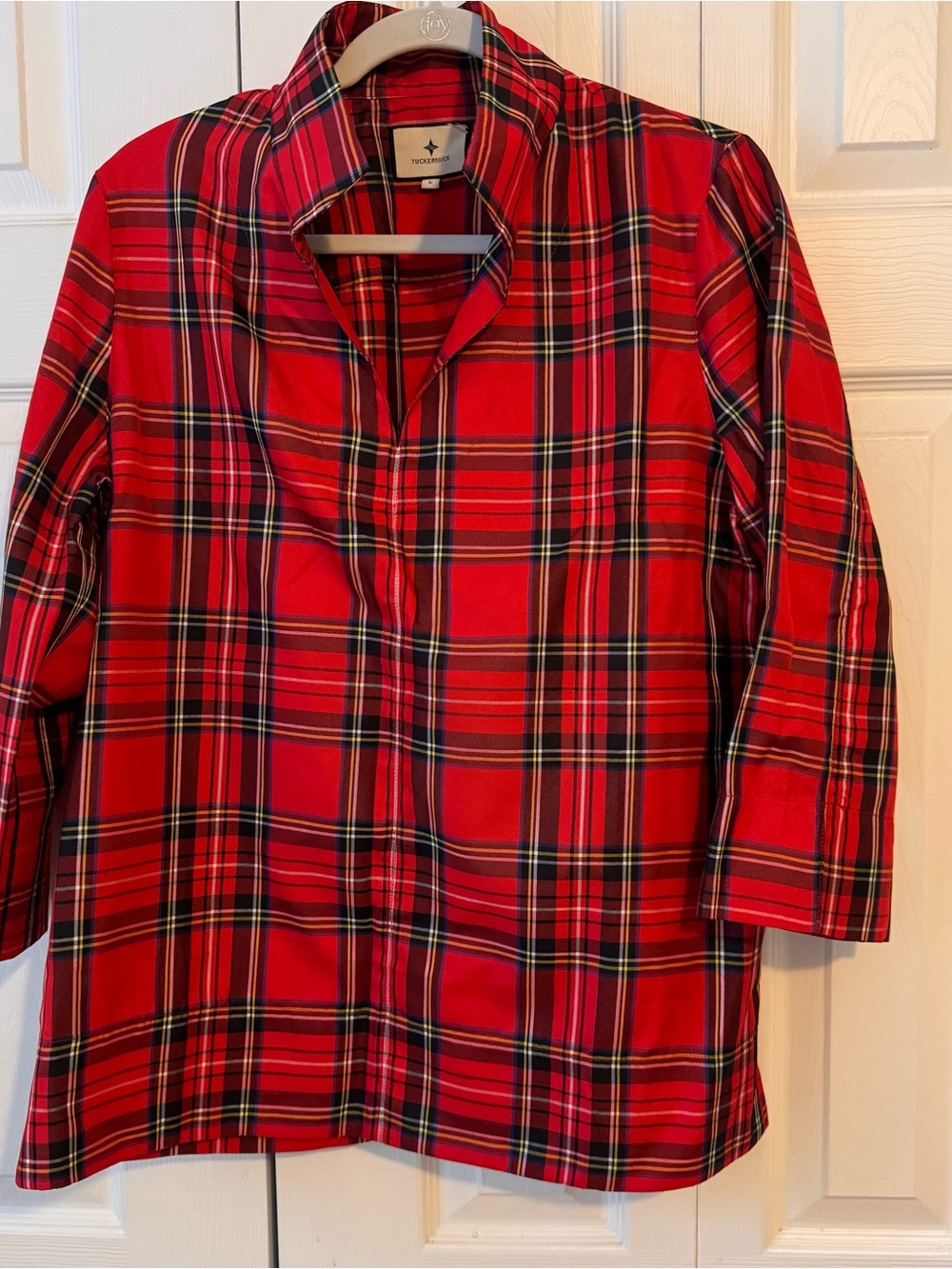 Tuckernuck Red Tartan Plaid Shirt Jacket